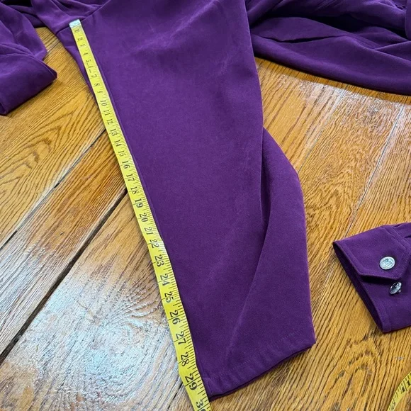 Bob Mackie Wearable Art vintage purple pants set. Embroidered.Zip front. Size XL - Picture 7 of 15